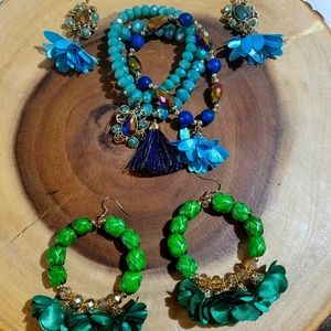 Women's Earrings and Braceta